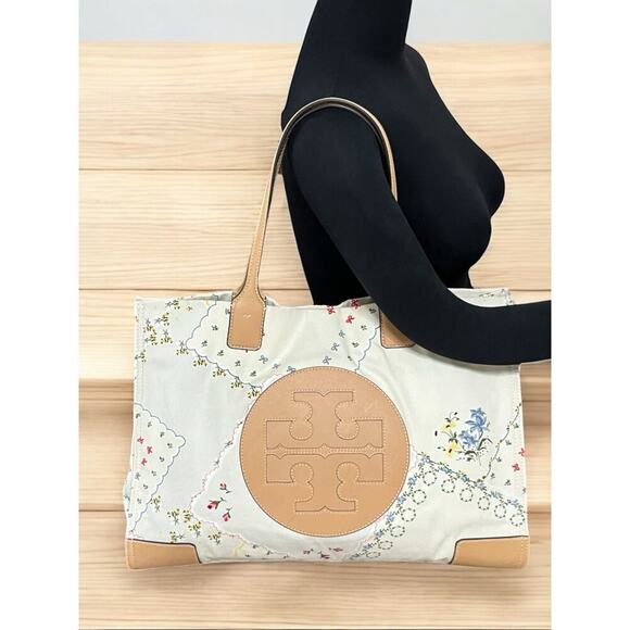 Tory Burch Ella Large Floral Canvas Tote Bag - Picture 6 of 15